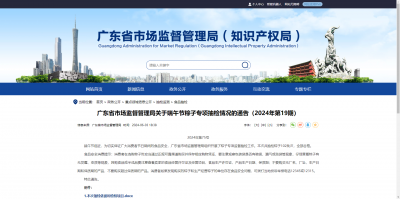 广东省市场监督管理局关于端午节粽子专项抽检情况的通告（2024年第19期）
